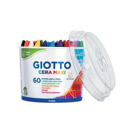 Lápis de Cera Giotto Maxi 5192-00 Pote 60 unidades