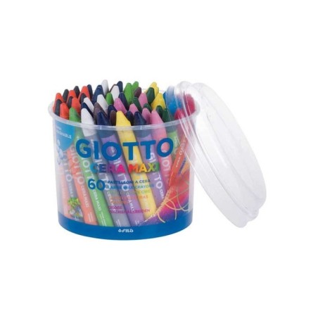 Lápis de Cera Giotto Maxi 5192-00 Pote 60 unidades