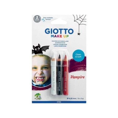 Lápis de Pintura Facial Giotto Make Up Cosmetic Vampire 4739-00 Cx.3