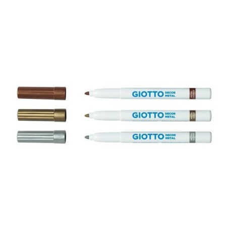 Marcador de Feltro Giotto Decor Metallic 4529-0000 Cx.5 Sortido