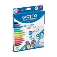 Marcador de Feltro Giotto Decor Textile 4949-0000 Cx.12 Sortido