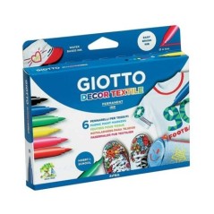 Marcador de Feltro Giotto Decor Textile 4948-0000 Cx.6 Sortido