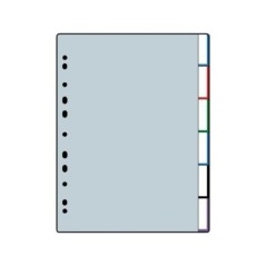 Separador de Plástico Roma 247 A4 PP 130µm 6 Pestanas