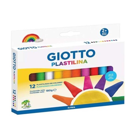 Plasticina Giotto Vegetal Classic Colours 5005-00 12x 15g Sortido