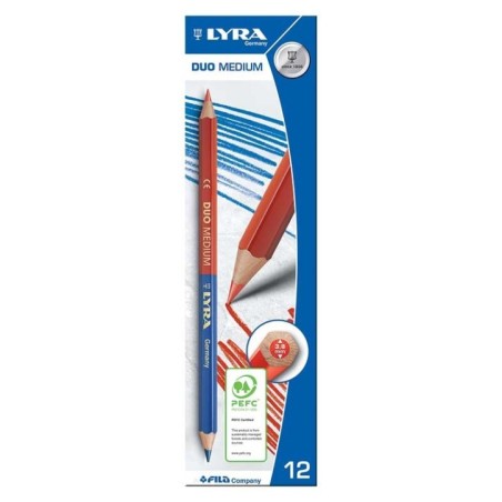 Lápis Bicolor Lyra Duo Medium 2640101 Vermelho/Azul