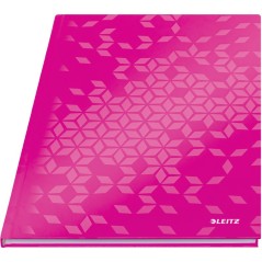 Notebook Leitz WOW 4625-12-23 A4 80 Folhas 90g Pautado Rosa