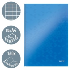 Notebook Leitz WOW 4626-12-36 A4 80 Folhas 90g Quadriculado Azul