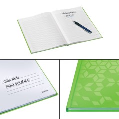 Notebook Leitz WOW 4626-12-54 A4 80 Folhas 90g Quadriculado Verde