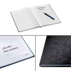 Notebook Leitz WOW 4628-12-95 A5 80 Folhas 90g Quadriculado Preto