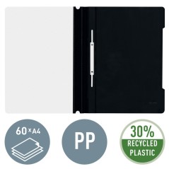 Capa Dossier Leitz Standard 4191-01-95 A4 PP Preto