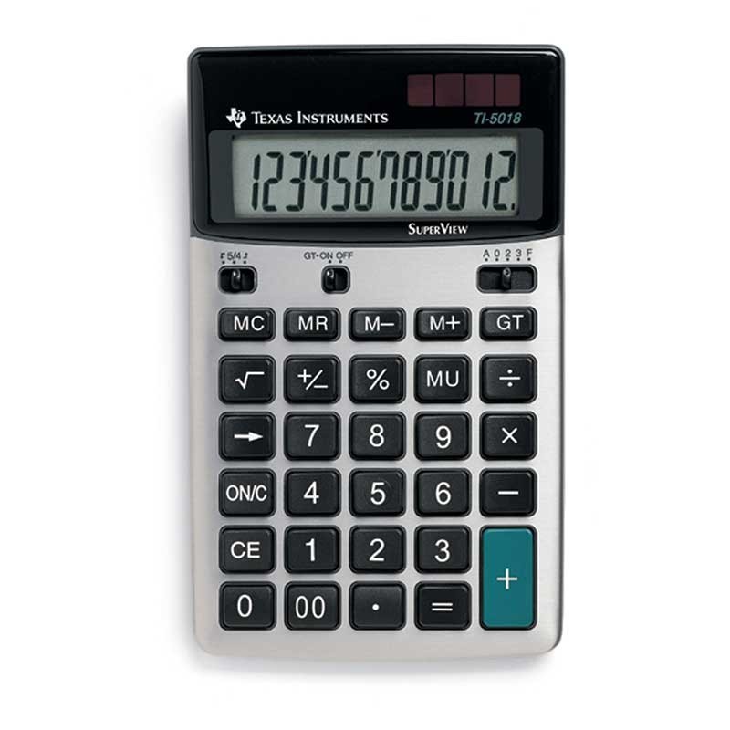 Calculadora de Secretária Texas Instruments TI-5018 SV 12 Dígitos Calculadora de Secretária Texas Instruments TI-5018 SV 12 Dígitos