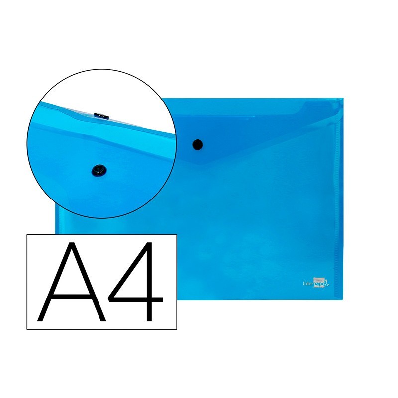 Bolsa Envelope DS A4 PP Azul Transparente Bolsa Envelope DS A4 PP Azul Transparente
