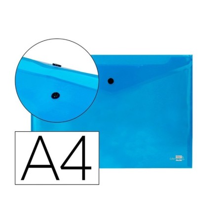 Bolsa Envelope DS A4 PP Azul Transparente