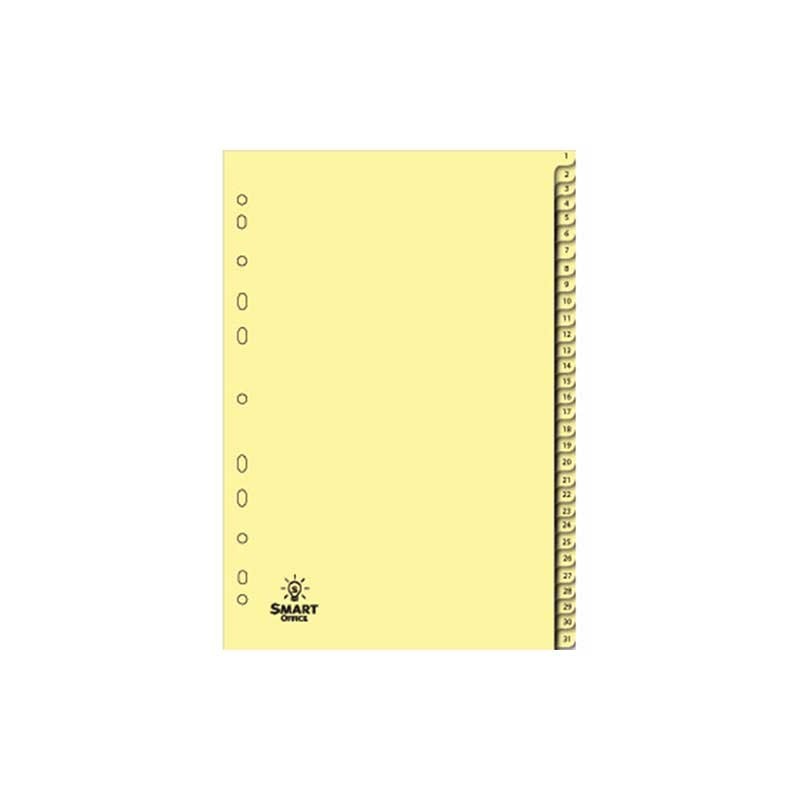 Índice de Cartolina A4 1 a 31 Vertical Índice de Cartolina A4 1 a 31 Vertical