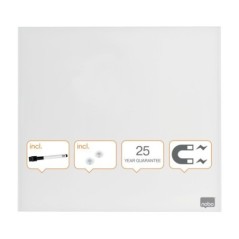 Quadro Magnético Nobo Small Glass 30x30cm 1903956 Branco