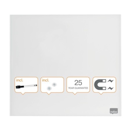 Quadro Magnético Nobo Small Glass 30x30cm 1903956 Branco