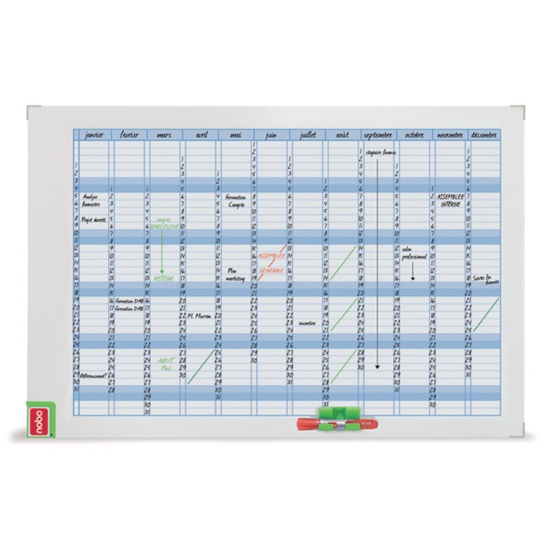 Quadro de Planeamento Nobo Performance 3048201 60x90cm Semanal Branco