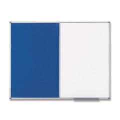 Quadro Combinado Nobo Classic 60x90cm 1902257 Lacado Branco+Feltro Azul