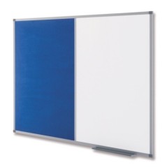 Quadro Combinado Nobo Classic 60x90cm 1902257 Lacado Branco+Feltro Azul