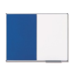 Quadro Combinado Nobo Classic 90x120cm 1902258 Lacado Branco+Feltro Azul