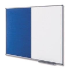 Quadro Combinado Nobo Classic 90x120cm 1902258 Lacado Branco+Feltro Azul