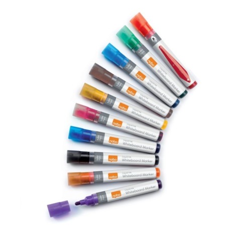 Marcador de Quadro Branco Nobo 1915381 Tinta Líquida Cx.10 Sortido