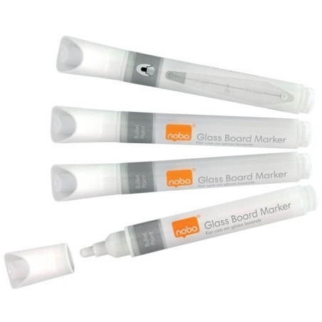 Marcador de Quadro Branco Nobo 1905323 Glass Board Cx.4 Branco