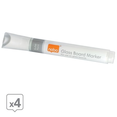 Marcador de Quadro Branco Nobo 1905323 Glass Board Cx.4 Branco
