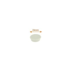 Ímanes Magnéticos Nobo 24mm Ø 1915294 Redondo Cx.10 Branco