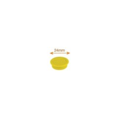 Ímanes Magnéticos Nobo 24mm Ø 1915295 Redondo Cx.10 Amarelo