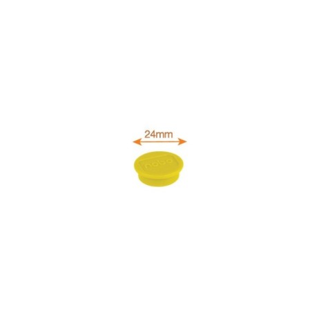 Ímanes Magnéticos Nobo 24mm Ø 1915295 Redondo Cx.10 Amarelo