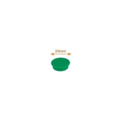 Ímanes Magnéticos Nobo 24mm Ø 1915296 Redondo Cx.10 Verde