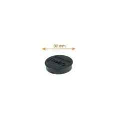 Ímanes Magnéticos Nobo 32mm Ø 1915298 Redondo Cx.10 Preto