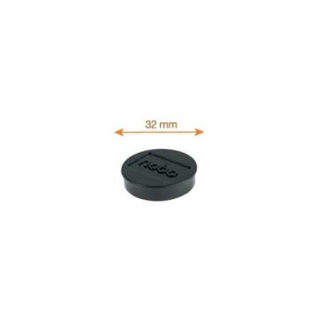 Ímanes Magnéticos Nobo 32mm Ø 1915298 Redondo Cx.10 Preto