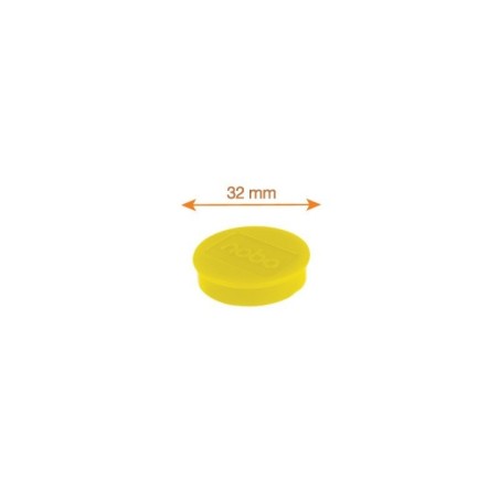 Ímanes Magnéticos Nobo 32mm Ø 1915302 Redondo Cx.10 Amarelo