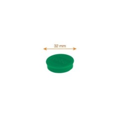 Ímanes Magnéticos Nobo 32mm Ø 1915303 Redondo Cx.10 Verde