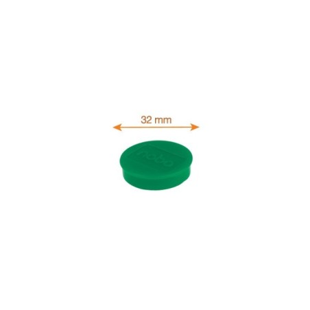 Ímanes Magnéticos Nobo 32mm Ø 1915303 Redondo Cx.10 Verde