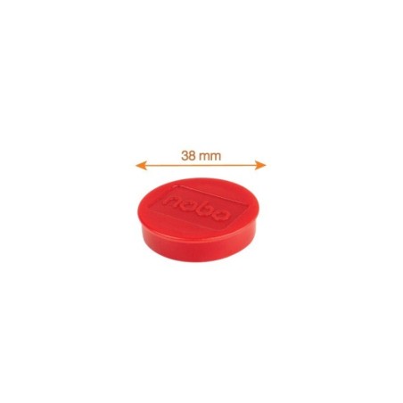 Ímanes Magnéticos Nobo 38mm Ø 1915307 Redondo Cx.10 Vermelho