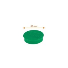 Ímanes Magnéticos Nobo 38mm Ø 1915317 Redondo Extra-Forte Cx.10 Verde