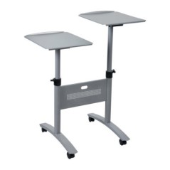 Mesa de Projecção Nobo 1900791 Plataforma Dupla Cinzento
