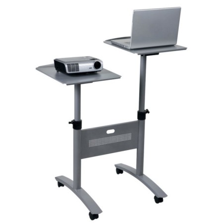 Mesa de Projecção Nobo 1900791 Plataforma Dupla Cinzento
