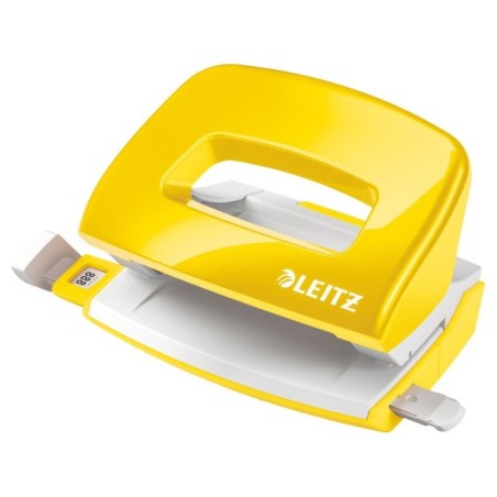 Furador Leitz WOW NeXXt Mini 5060-12-16 10 Folhas 2 Furos Amarelo