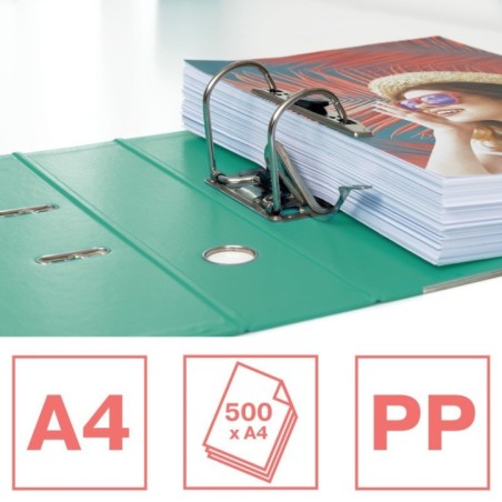 Pasta de Arquivo Esselte Nº1 Colour Breeze 626505 A4 L75mm PP Verde