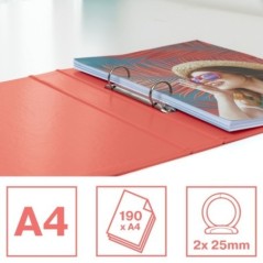 Dossier de Arquivo Esselte Colour Breeze 628433 A4 L42mm 2xRØ25mm PP Coral
