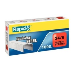 Agrafes Rapid 24/6 SUPER-STRONG 24858100 Cx.1000 Aço Inox