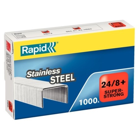 Agrafes Rapid 24/8+ SUPER-STRONG 24858300 Cx.1000 Aço Inox
