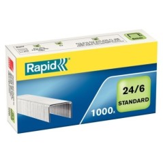 Agrafes Rapid 24/6 STANDARD 24855600 Cx.1000 Galvanizados