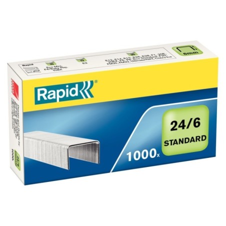 Agrafes Rapid 24/6 STANDARD 24855600 Cx.1000 Galvanizados