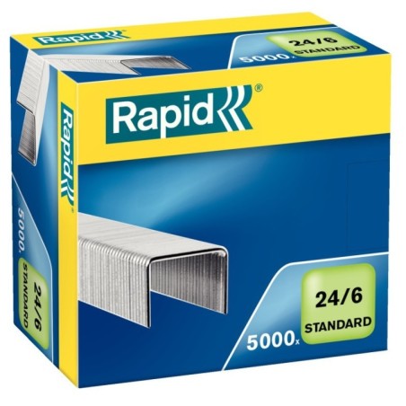 Agrafes Rapid 24/6 STANDARD 24859800 Cx.5000 Galvanizados