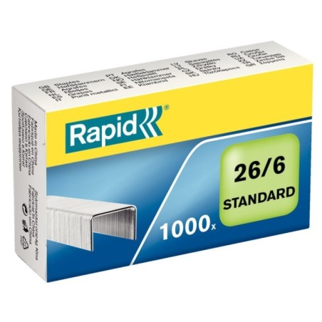 Agrafes Rapid 26/6 STANDARD 24861300 Cx.1000 Galvanizados